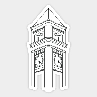 Clocktower Line Art Sticker